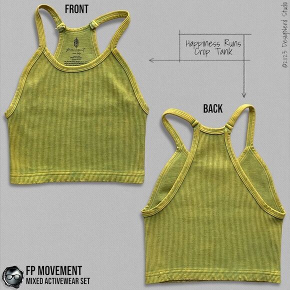 FP MOVEMENT SET GOOD KARMA SQUARE NECK BRA + TENNIS SHORTS + HAPPINESS RUNS CROP - Picture 7 of 16